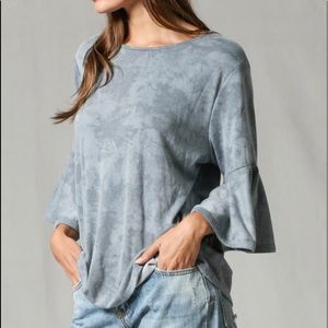 Tunic denim look top